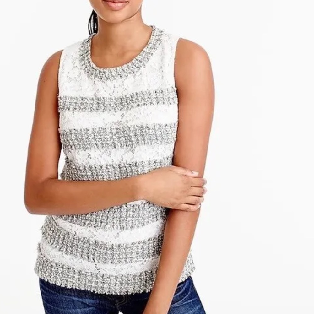 J. Crew Lacey Fringe Top